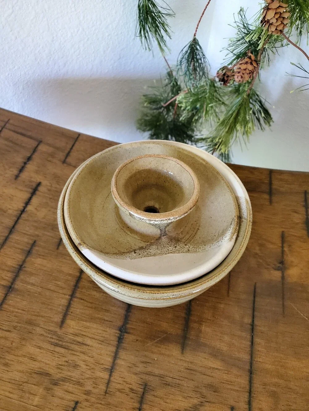 Hand Thrown Studio Pottery Game Hen Garlic Herb Roaster Planter Jewelry Holder